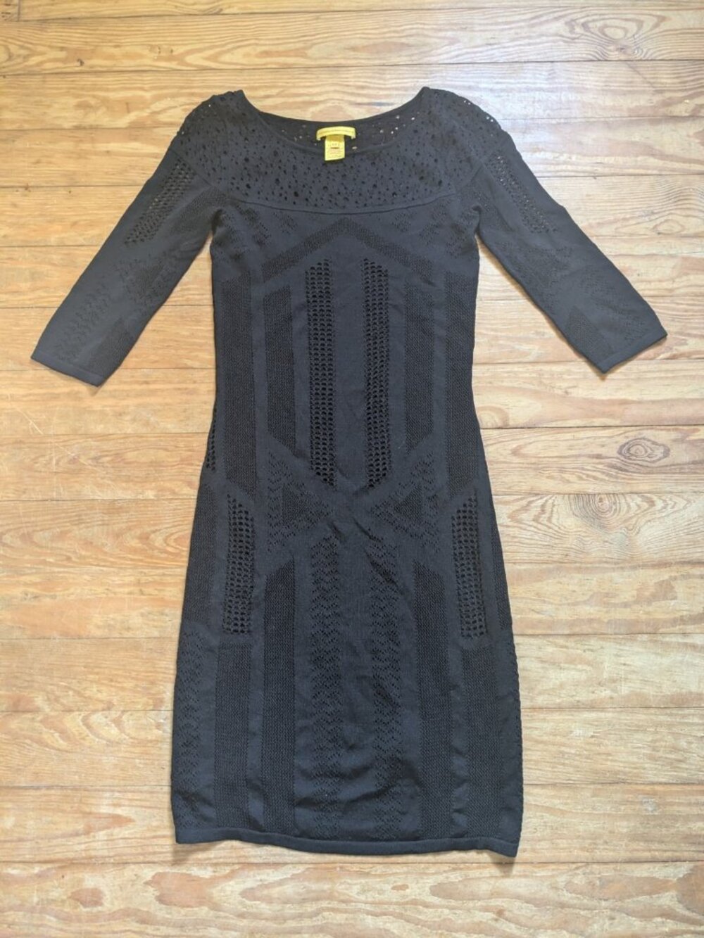 Catherine Malandrino Little Black Dress Womens Sz S/P Small Lace Sheath Cocktail